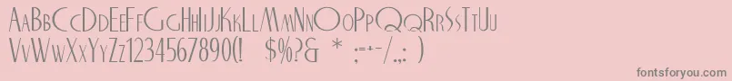 Fonte NiteRegular – fontes cinzas em um fundo rosa