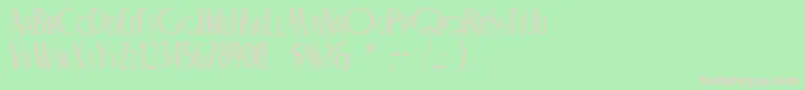 NiteRegular Font – Pink Fonts on Green Background