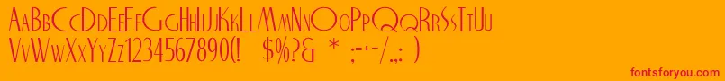 NiteRegular Font – Red Fonts on Orange Background