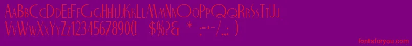 NiteRegular Font – Red Fonts on Purple Background