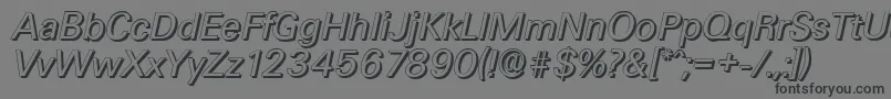 UltimateshadowItalic Font – Black Fonts on Gray Background