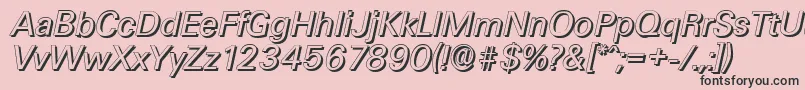 UltimateshadowItalic Font – Black Fonts on Pink Background