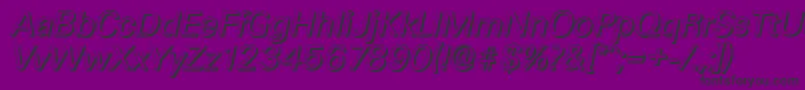 UltimateshadowItalic-fontti – mustat fontit violetilla taustalla