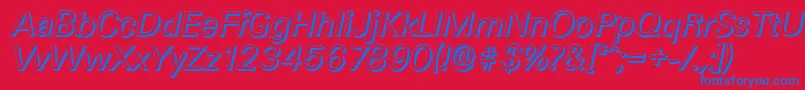fuente UltimateshadowItalic – Fuentes Azules Sobre Fondo Rojo