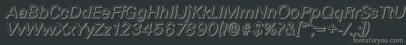 UltimateshadowItalic Font – Gray Fonts on Black Background