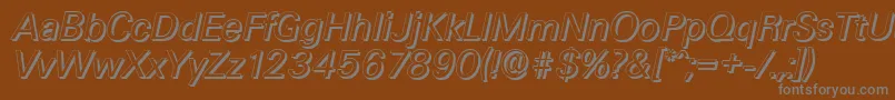 Шрифт UltimateshadowItalic – серые шрифты на коричневом фоне