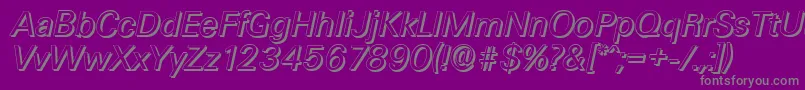 UltimateshadowItalic Font – Gray Fonts on Purple Background