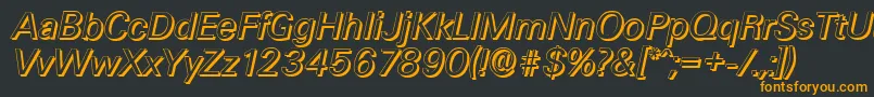 UltimateshadowItalic Font – Orange Fonts on Black Background