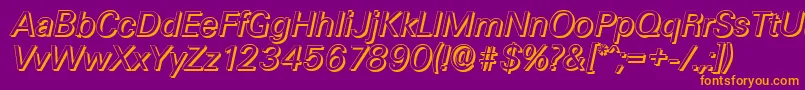 UltimateshadowItalic Font – Orange Fonts on Purple Background