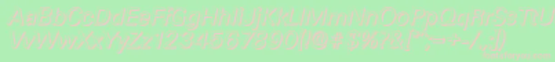 UltimateshadowItalic Font – Pink Fonts on Green Background