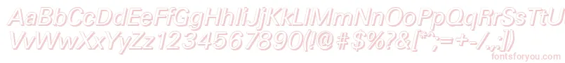 UltimateshadowItalic Font – Pink Fonts on White Background