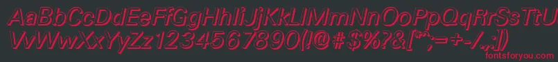 Шрифт UltimateshadowItalic – красные шрифты на чёрном фоне