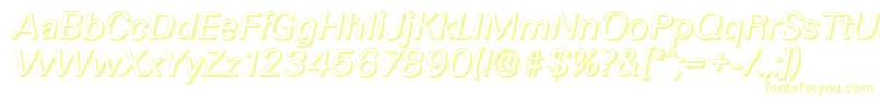 Шрифт UltimateshadowItalic – жёлтые шрифты