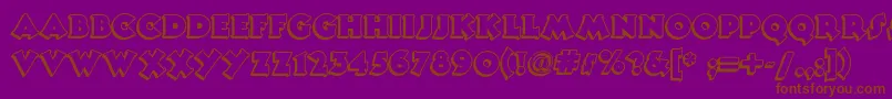 Tooneynoodlenf Font – Brown Fonts on Purple Background