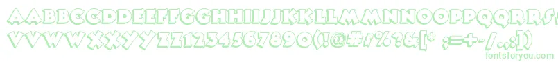 Czcionka Tooneynoodlenf – zielone czcionki