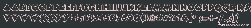 Tooneynoodlenf Font – Pink Fonts on Black Background