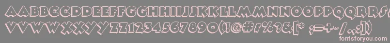 Tooneynoodlenf Font – Pink Fonts on Gray Background