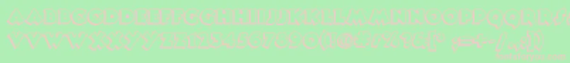 Tooneynoodlenf Font – Pink Fonts on Green Background