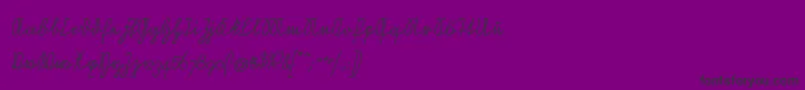 NeueRudelskopfVerbundenSchraeg Font – Black Fonts on Purple Background