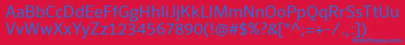 SeroWebPro Font – Blue Fonts on Red Background