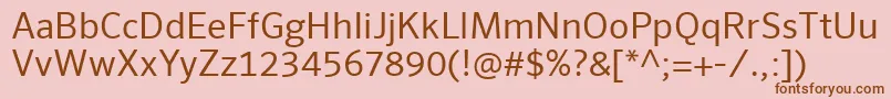 Шрифт SeroWebPro – коричневые шрифты на розовом фоне