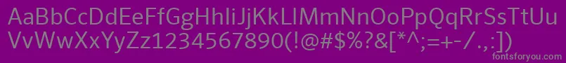 SeroWebPro-Schriftart – Graue Schriften auf violettem Hintergrund