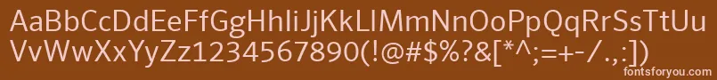 フォントSeroWebPro – 茶色の背景にピンクのフォント