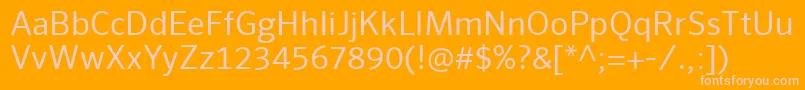 SeroWebPro Font – Pink Fonts on Orange Background
