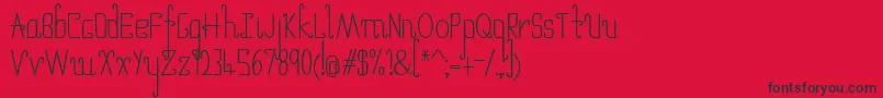 UmbrellaSemibold Font – Black Fonts on Red Background