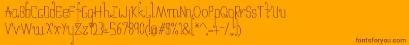 UmbrellaSemibold Font – Brown Fonts on Orange Background
