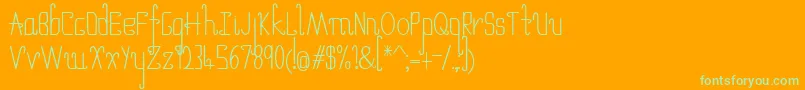 UmbrellaSemibold Font – Green Fonts on Orange Background
