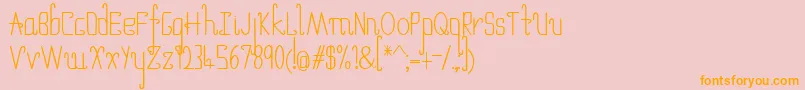 UmbrellaSemibold Font – Orange Fonts on Pink Background