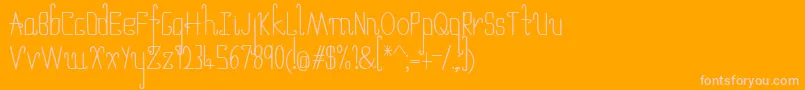 UmbrellaSemibold Font – Pink Fonts on Orange Background