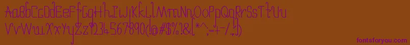 UmbrellaSemibold Font – Purple Fonts on Brown Background