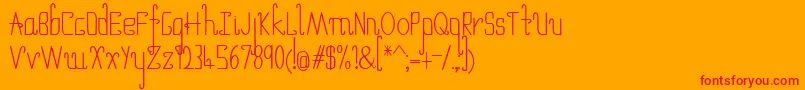 UmbrellaSemibold Font – Red Fonts on Orange Background