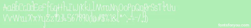 UmbrellaSemibold Font – White Fonts on Green Background