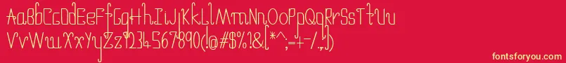 UmbrellaSemibold Font – Yellow Fonts on Red Background