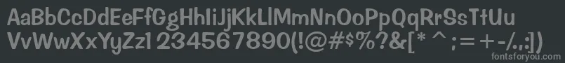 フォントInadonssk – 黒い背景に灰色の文字