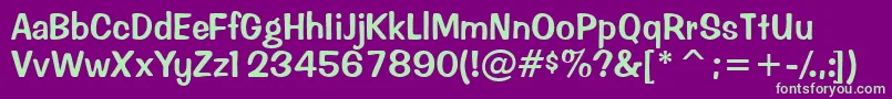 More about Inadonssk Font Inadonssk Font – Green Fonts on Purple Background