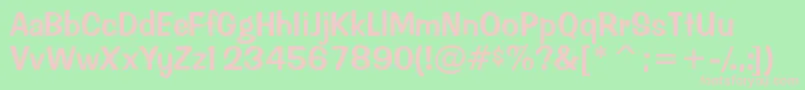 Inadonssk Font – Pink Fonts on Green Background