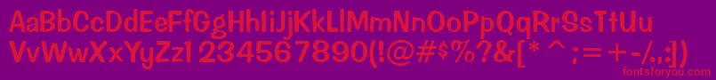 Inadonssk Font – Red Fonts on Purple Background