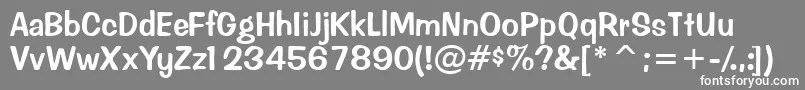 Inadonssk Font – White Fonts on Gray Background