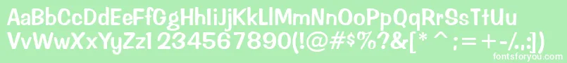 Inadonssk Font – White Fonts on Green Background