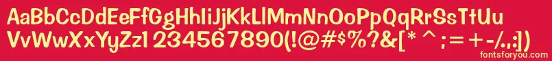 Inadonssk Font – Yellow Fonts on Red Background