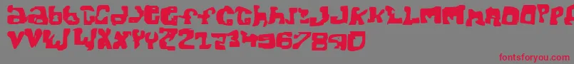Czcionka Jope – czerwone czcionki na szarym tle