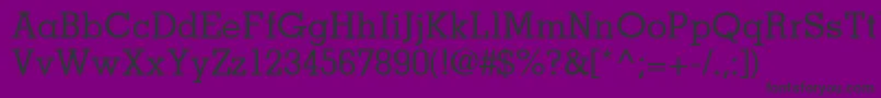 フォントJaakSsiMedium – 紫の背景に黒い文字