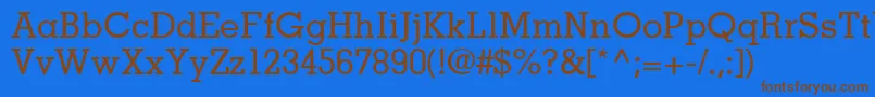 JaakSsiMedium Font – Brown Fonts on Blue Background