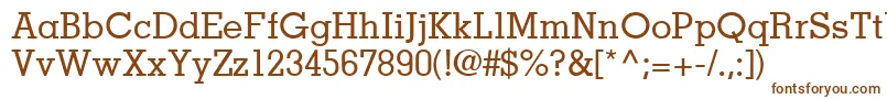 JaakSsiMedium-fontti – ruskeat fontit valkoisella taustalla