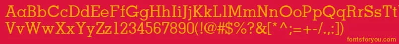 JaakSsiMedium Font – Orange Fonts on Red Background