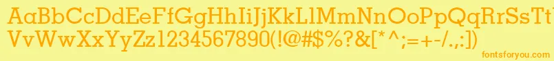 JaakSsiMedium Font – Orange Fonts on Yellow Background
